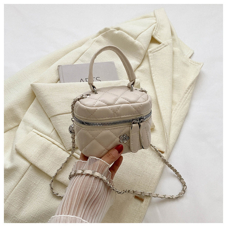 Women's Simple Rhombus Chain Portable Box Textured Bags