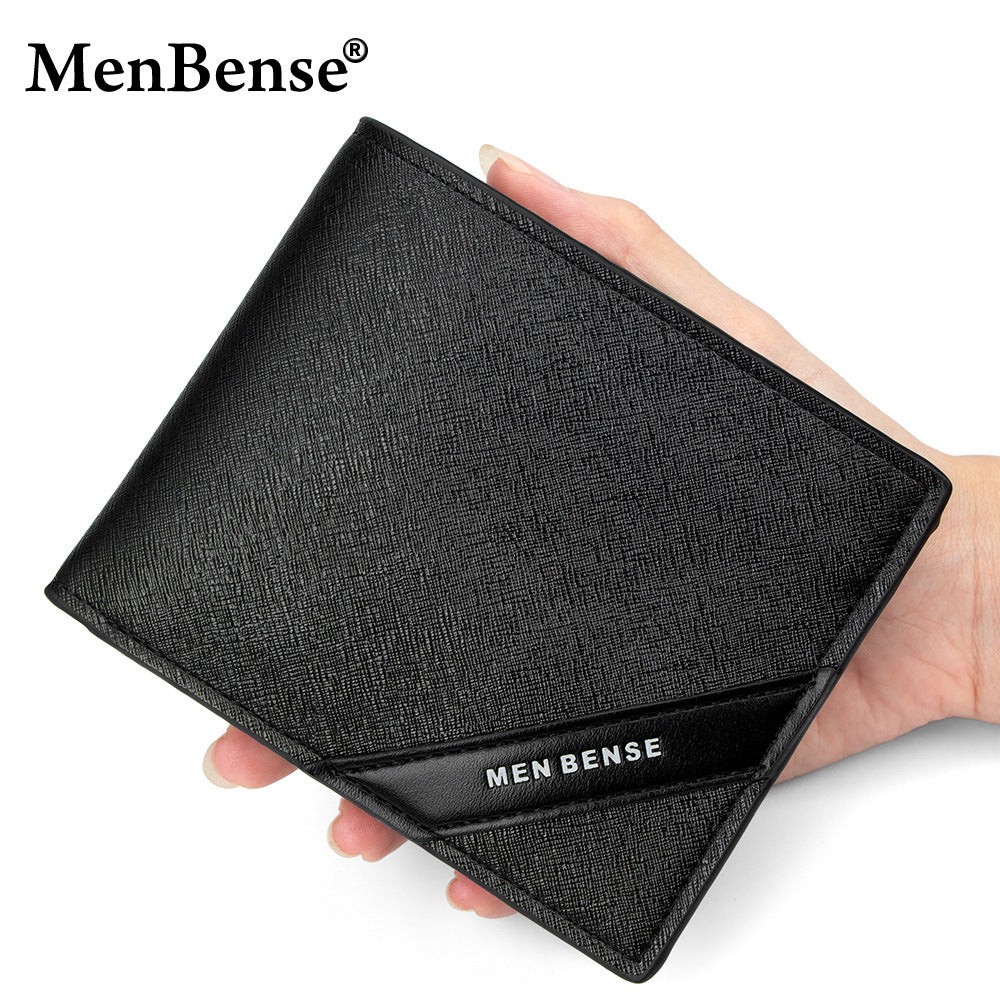 Men's Short Advanced Business Hinge Zipper Large Capacity Men's Wallet