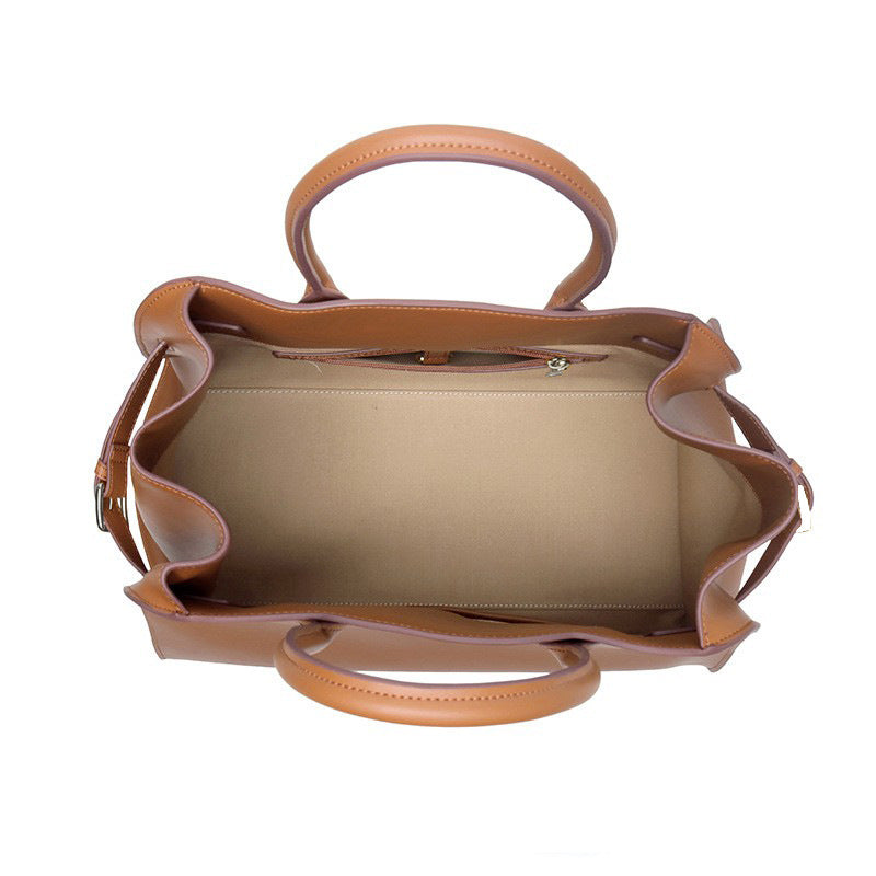 Women's Retro Large Capacity Totes Genuine Leather Commute Handbags
