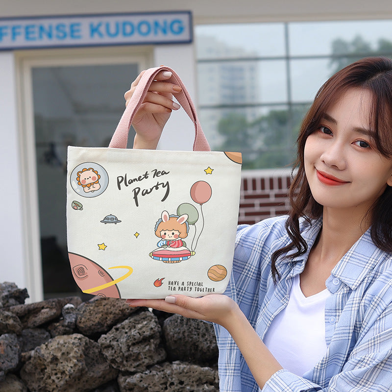 Women's Canvas Cartoon Cabs Korean Style Bags