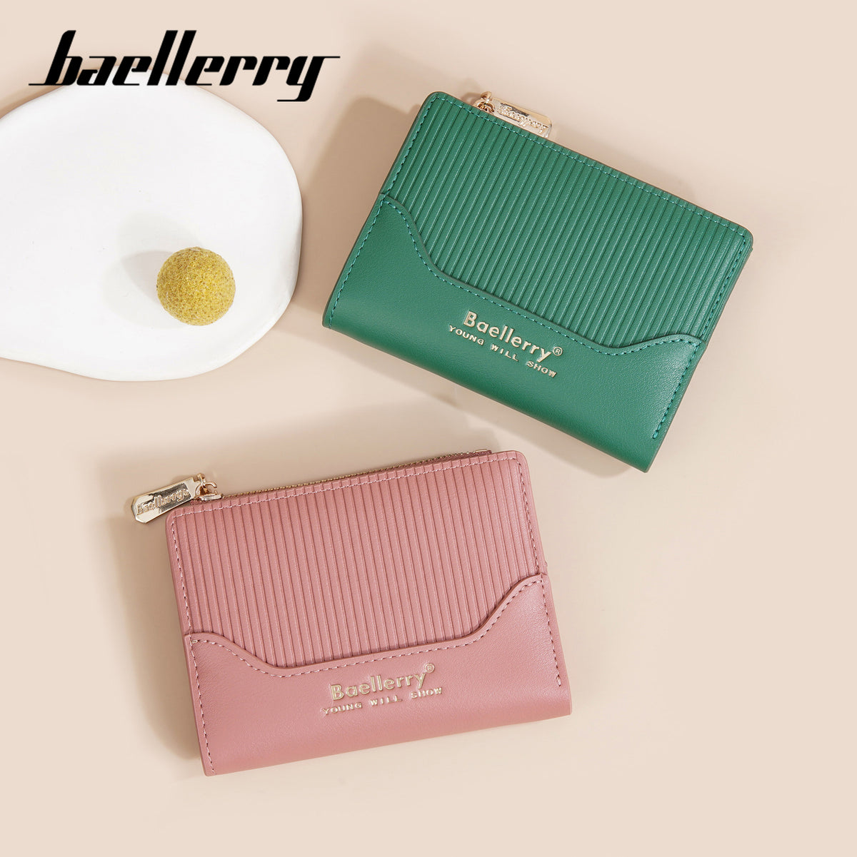 Women's Short Plaid Stitching Zipper Fashion Ladies Wallet