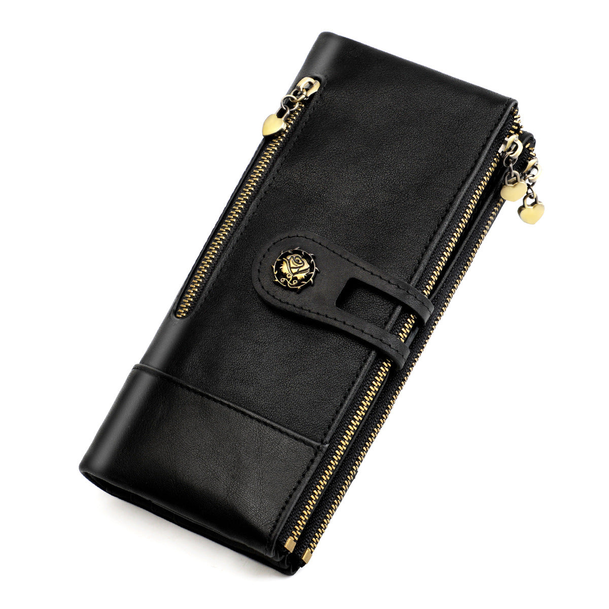 Women's Swiping Long Retro Leather Korean Fashion Ladies Wallet
