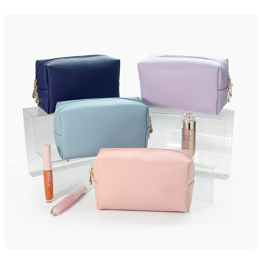 Dopamine Color Leather Makeup Storage Octagonal Cosmetic Bags