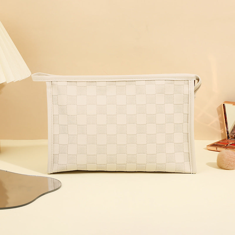 Women's High-grade Chessboard Storage Waterproof Portable Makeup Bag