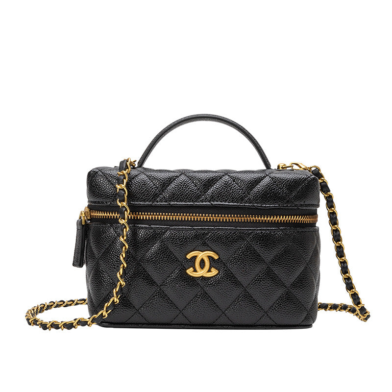 Women's Genuine Leather Classic Style Rhombus Chain Women's Shoulder Bag