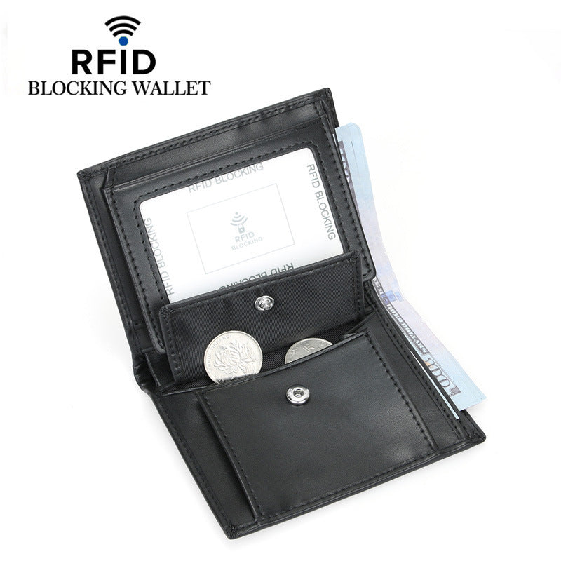 Men's Versatile Unique Leather Vertical Pocket Men's Wallets