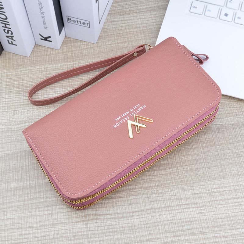 Women's Long Double Zip Clutch Fashion Simple Ladies Wallets