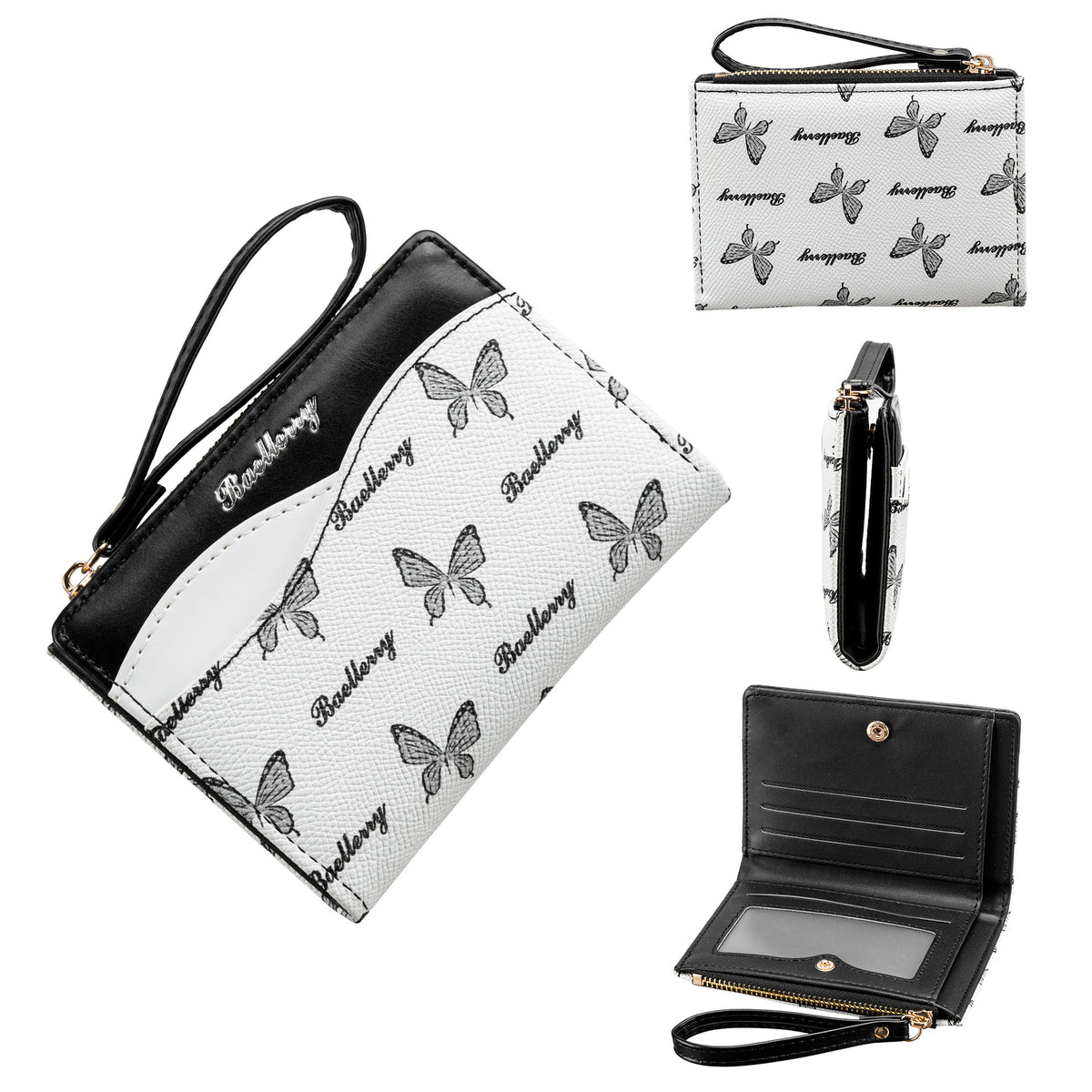 Women's High-grade Short Contrast Color Fashion Butterfly Ladies Wallet