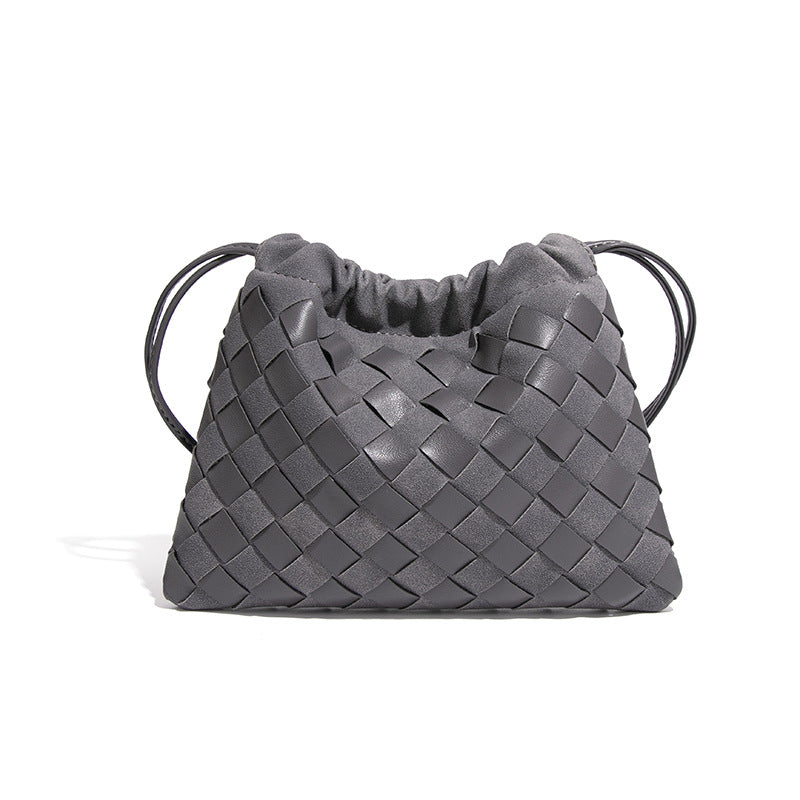 Women's Matte Stitching Woven Garbage Pleated Cloud Women's Messenger Bag