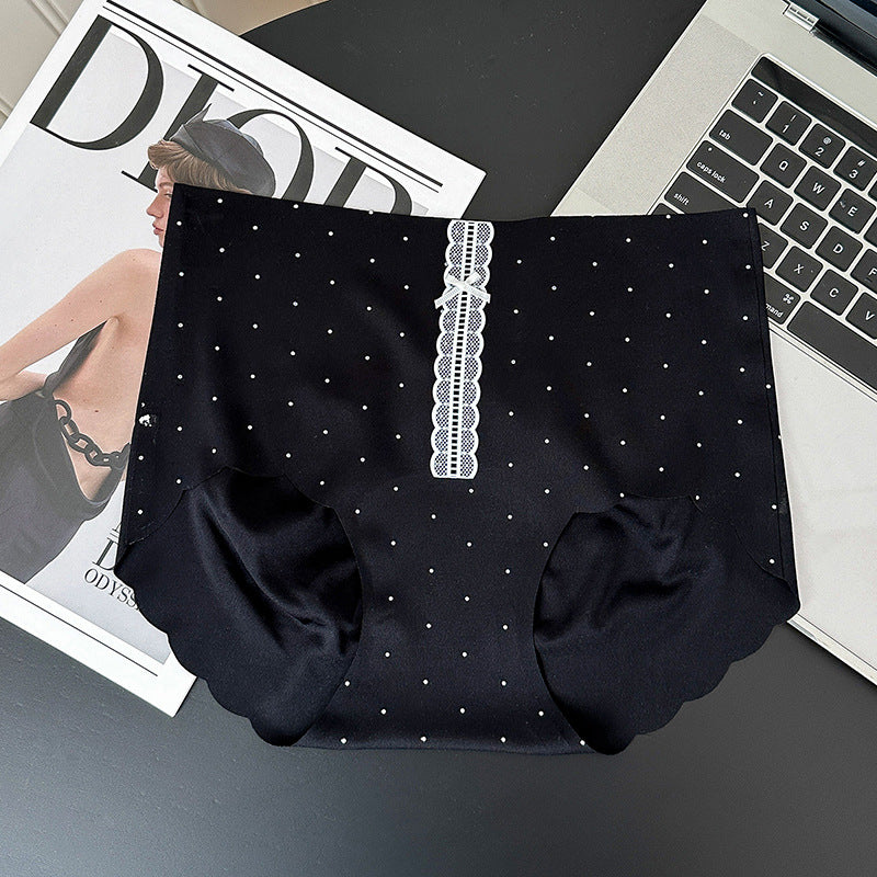 Women's Style Polka Dot Stitching Lace Underwear Panties