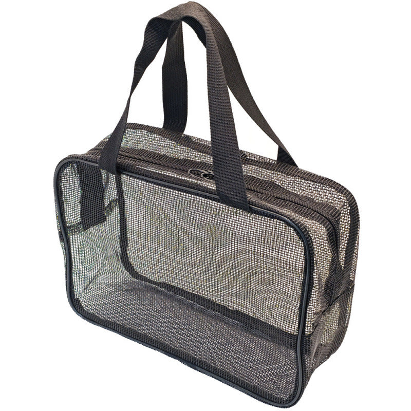 Women's Large Capacity Mesh Portable Draining Bath Wash Swimming Bags