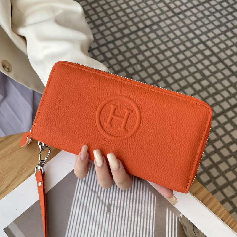 Women's Genuine Leather Large Capacity Multiple Slots Clutch Bags