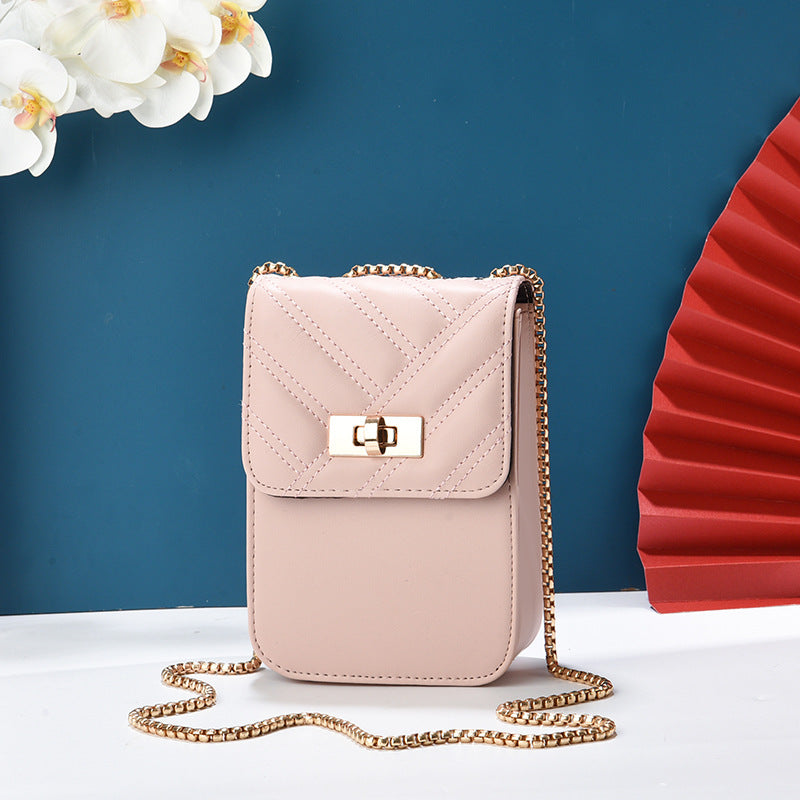 Women's Summer One Minority Simple Embroidered Contrast Phone Bags