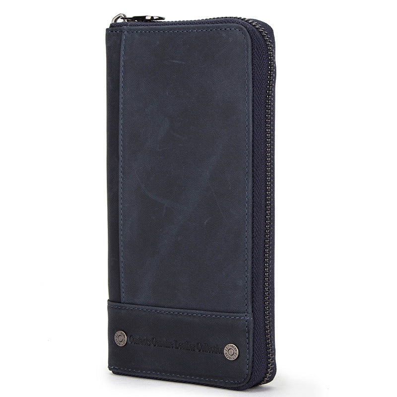 Men's Angel Retro Crazy Horse Leather Swiping Men's Wallet