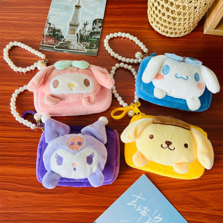 Unique Creative Cartoon Plush Pendant Certificate Purses