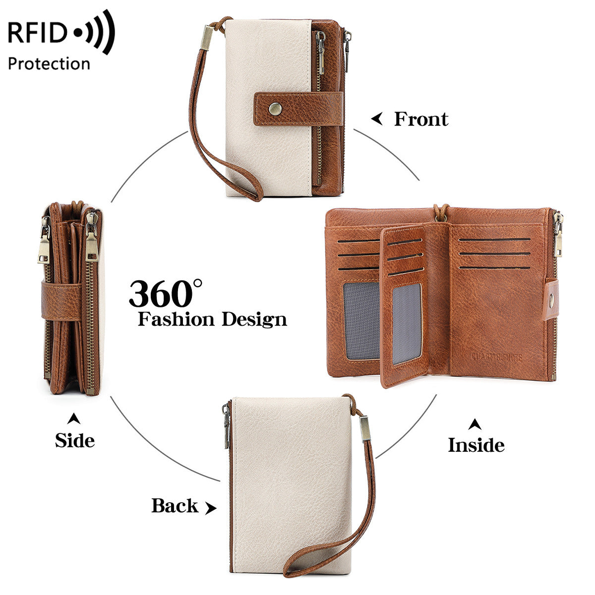 Women's Swiping Retro Off Short Style Coin Purses