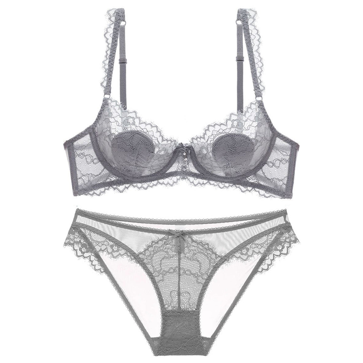 Women's Sexy Underwear French Transparent Lace Big Chest Lingerie Sets