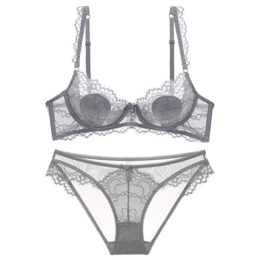Women's Sexy Underwear French Transparent Lace Big Chest Lingerie Sets