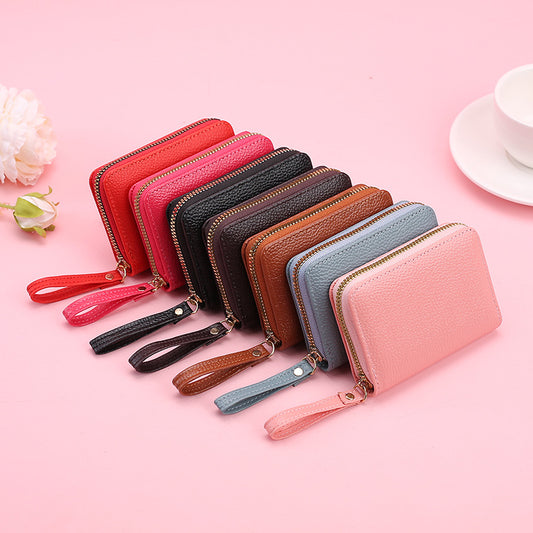 Women's Expanding Business With Slot Litchi Pattern Coin Purses