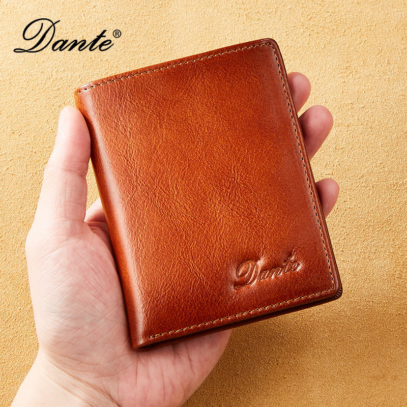 Men's Vintage Genuine Leather First Layer Cowhide Men's Wallets