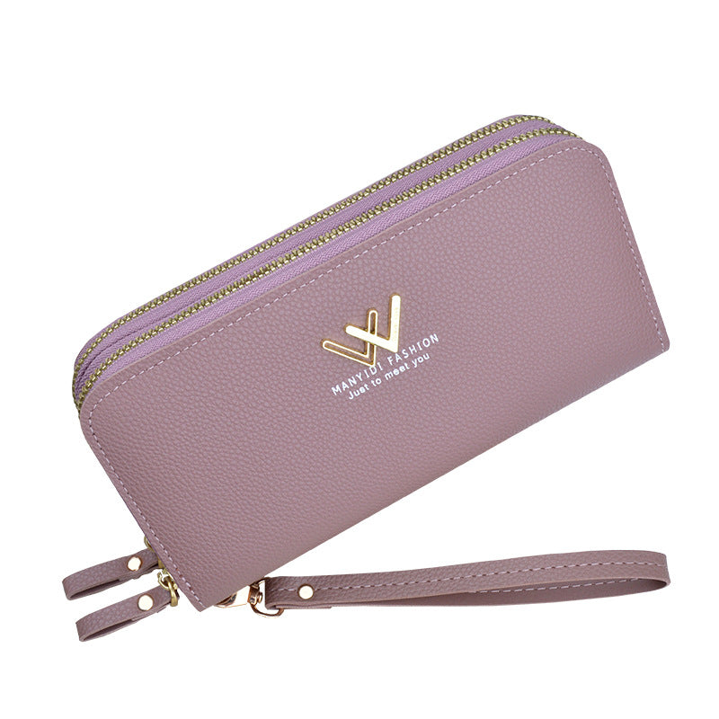 Women's Long Double Zip Clutch Fashion Simple Ladies Wallets