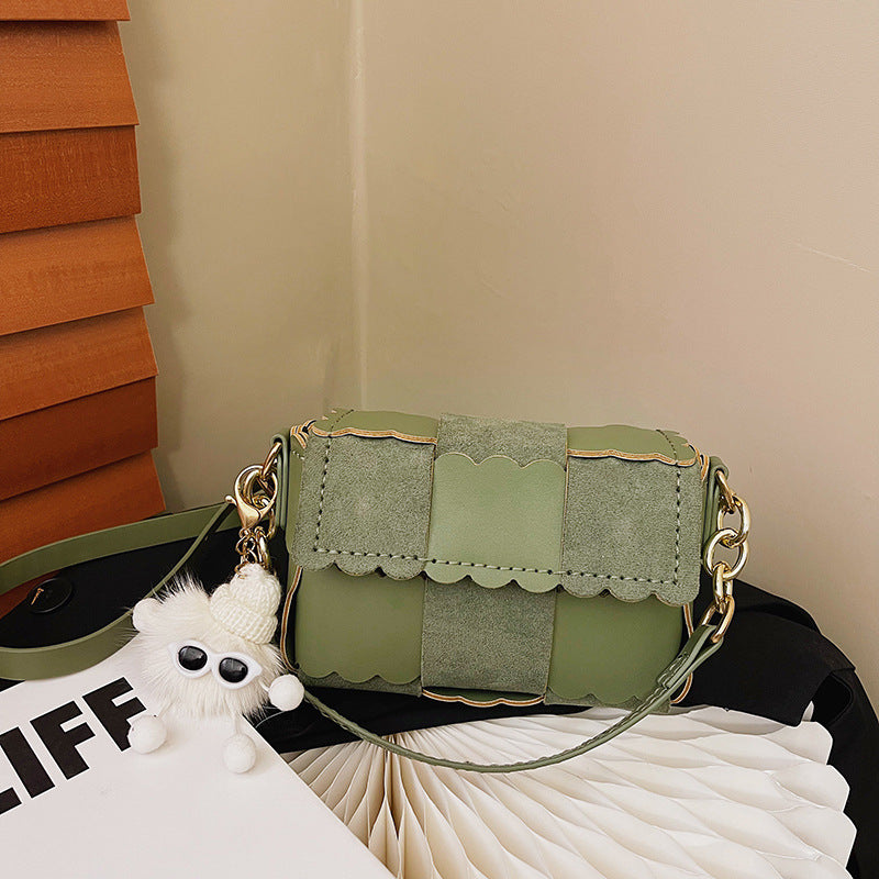 Women's Leather Self-made Material Hand Sewing Zero Women's Shoulder Bag