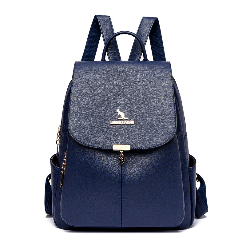 Women's Classic Trendy Fashion Soft Leather Backpacks