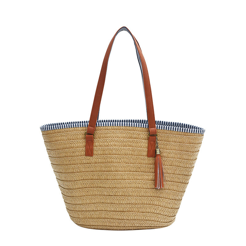 Simple Fashion Straw Large Capacity Versatile Tote Bags