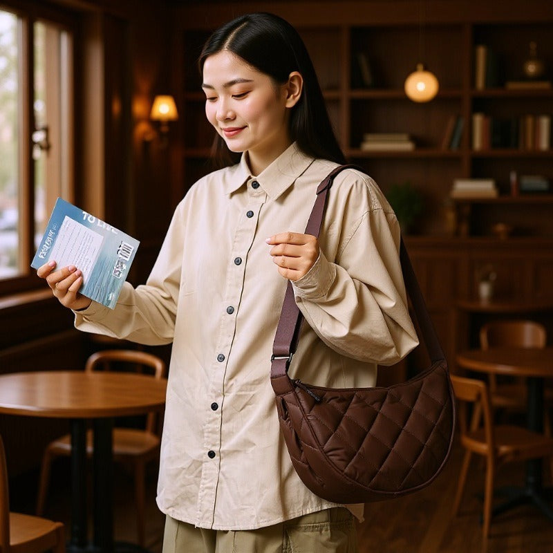 Women's Western Style Rhombus Large Capacity Spring Fashion Embroidery Women's Messenger Bag