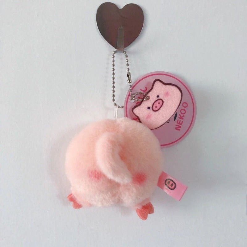 Mini Cute Pig Head Plush Heart Ladies Wallets