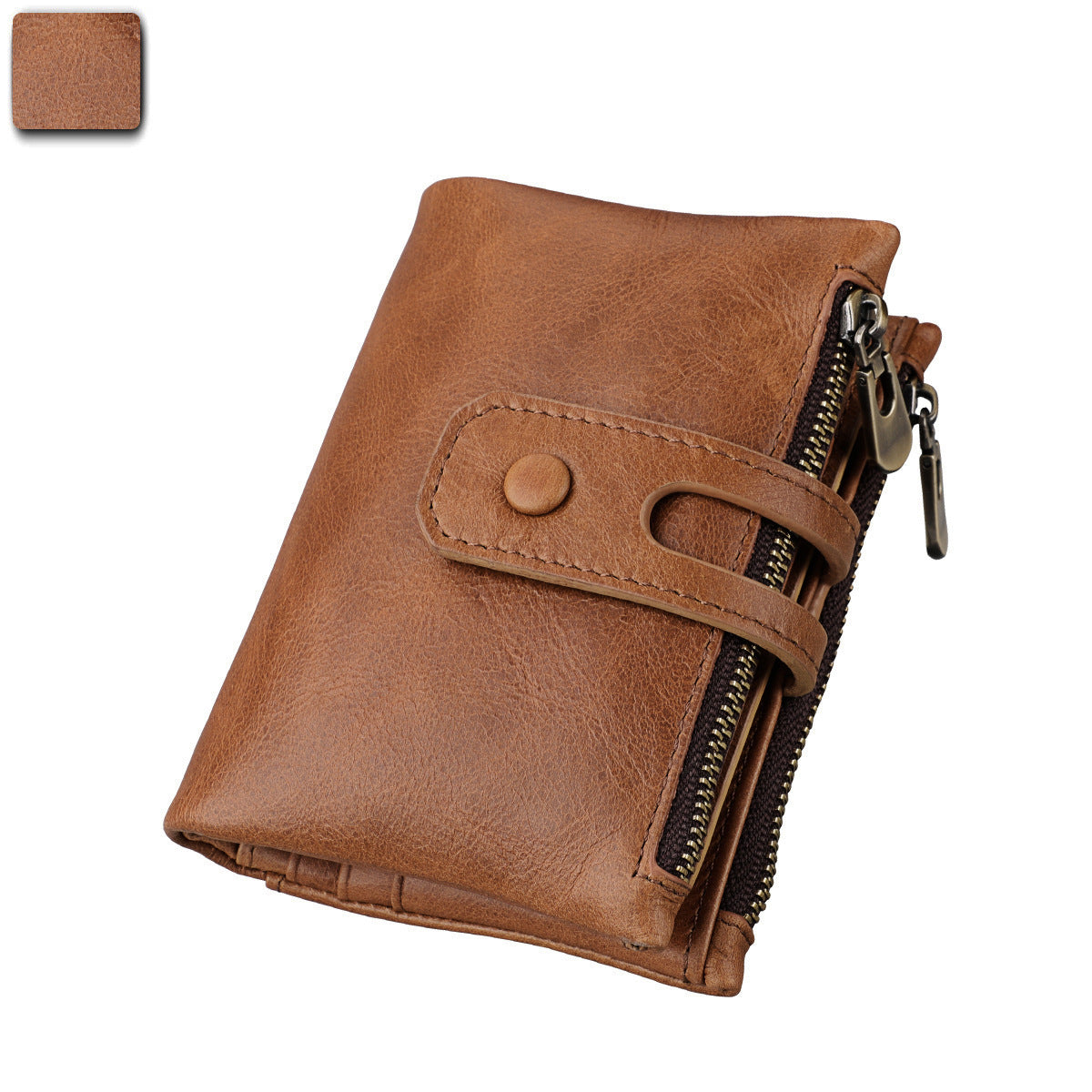 For Man Swiping First Layer Cowhide Men's Wallet