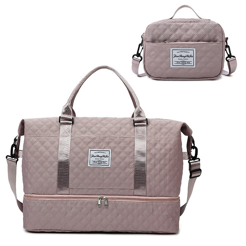 Short-distance Rhombus Folding Dry Wet Separation Travel Bags