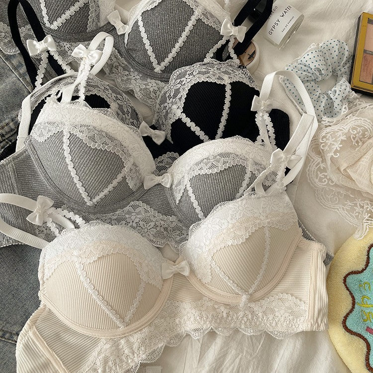 Women's Sexy Lace Small Chest Push-up Thin Push Lingerie Sets