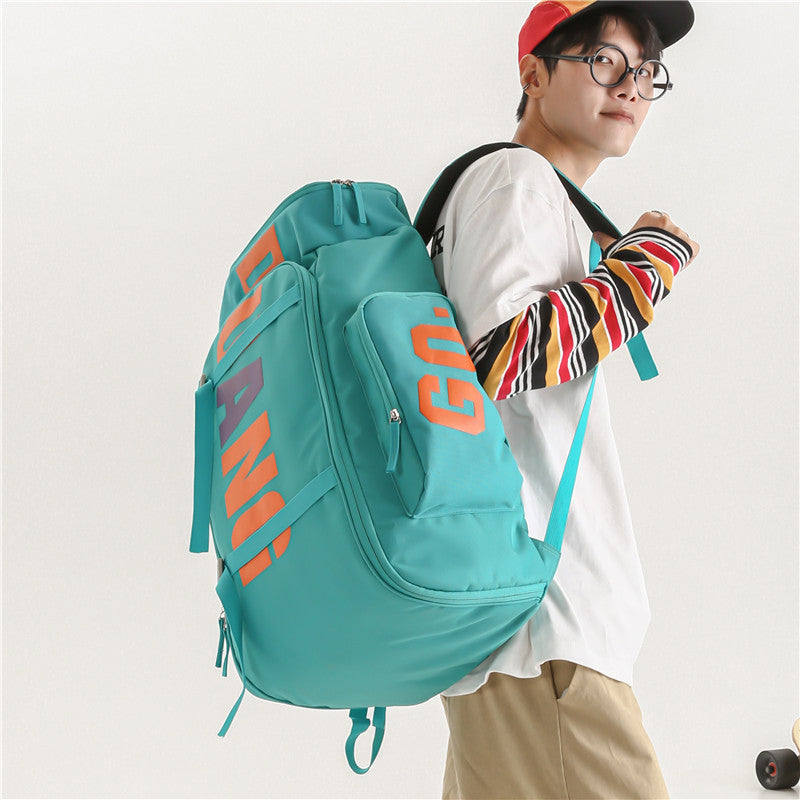 Men's Letter Street High Large Capacity Korean Backpacks