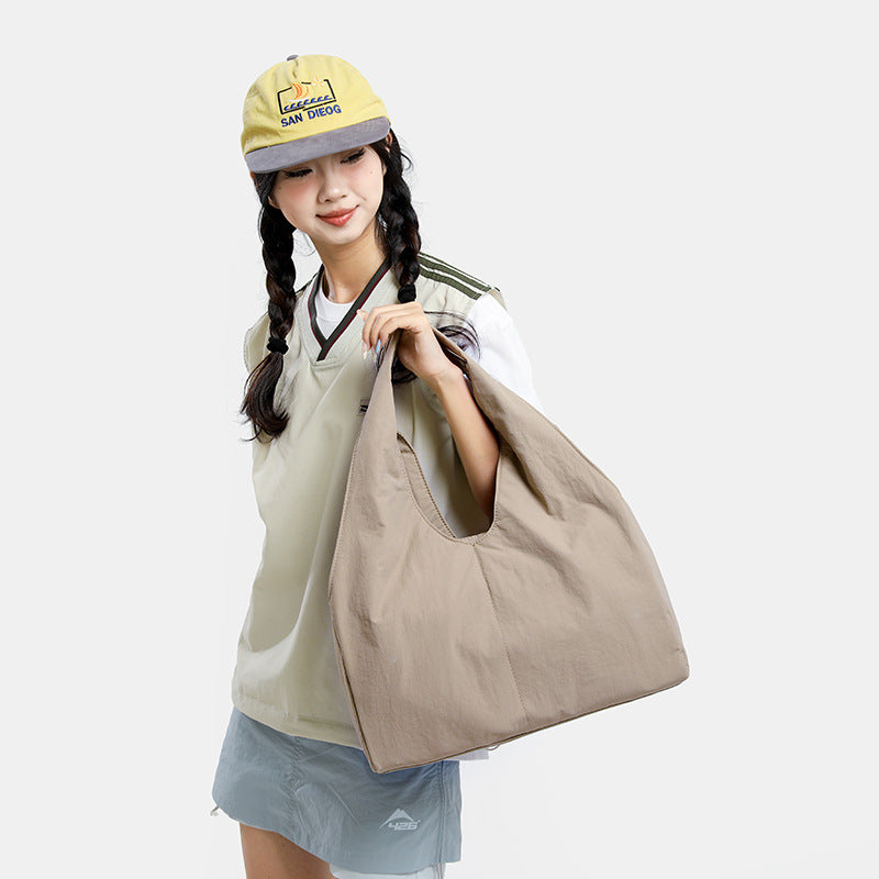 Large Capacity Canvas Female College For Class Women's Shoulder Bag