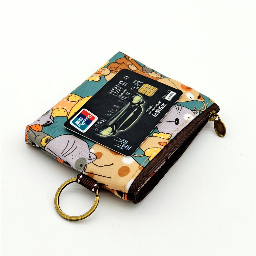 Women's Printed Film Cartoon Change Waterproof Storage Coin Purses