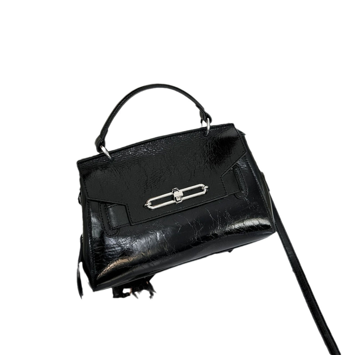 Women's Layer Oil Wax Leather Fashion Elegant Zip Soft Portable Women's Shoulder Bag