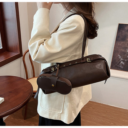 Women's Korean Style Fashion Retro Baguette Popular Shoulder Bags