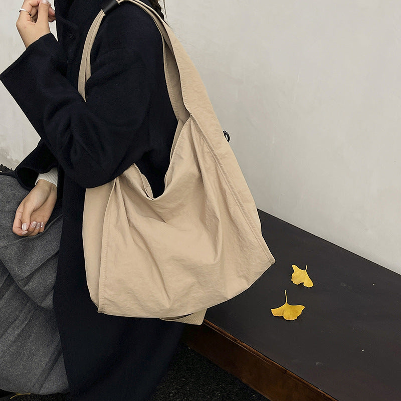 Creative Charming Korean Minimalist Solid-color Cloth Women's Shoulder Bag
