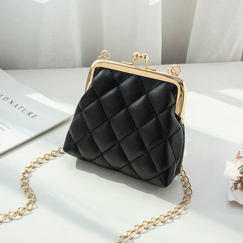 Graceful Popular Women's Rhombus Textured Short Bags