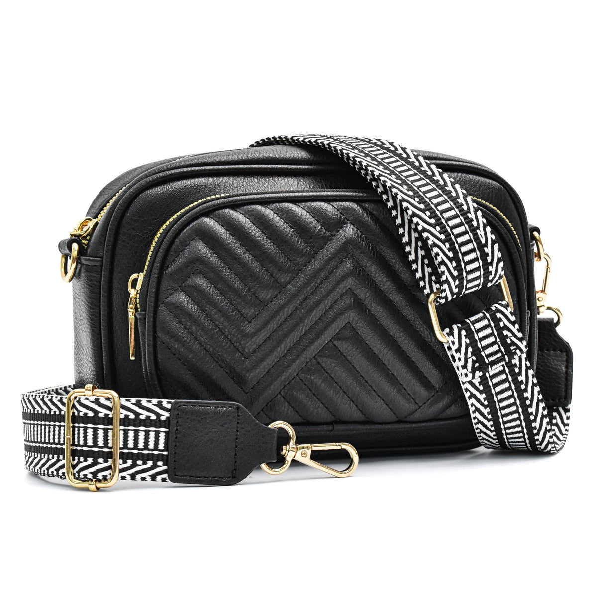 Embroidered Plaid Retro Popular Color Matching Ribbon Lion Women's Messenger Bag