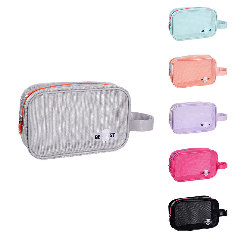 Holiday Portable Storage Business Trip Mesh Cosmetic Bags