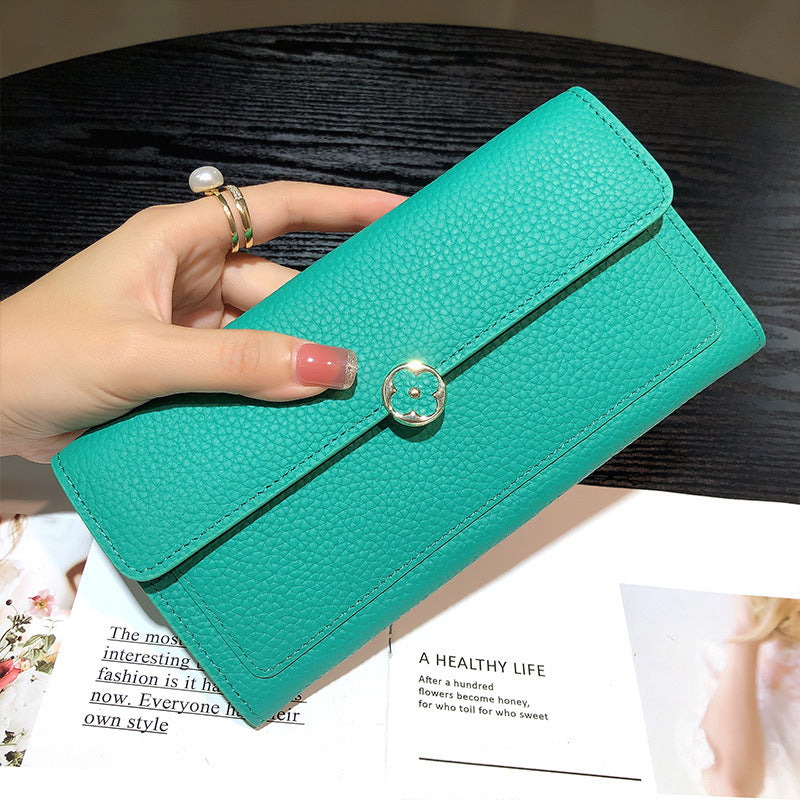 Women's Graceful Genuine Leather Large Capacity Simple Ladies Wallet