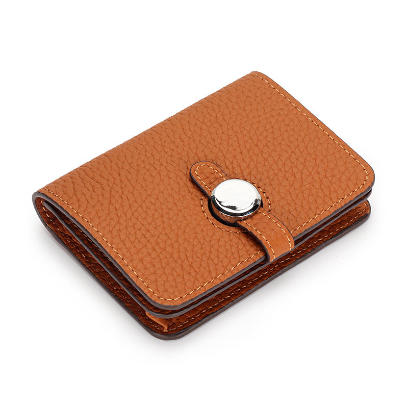 Women's Leather Short Fashion First Layer Cowhide Purses