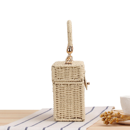Stylish Classic Style Leisure Woven Box Shoulder Bags