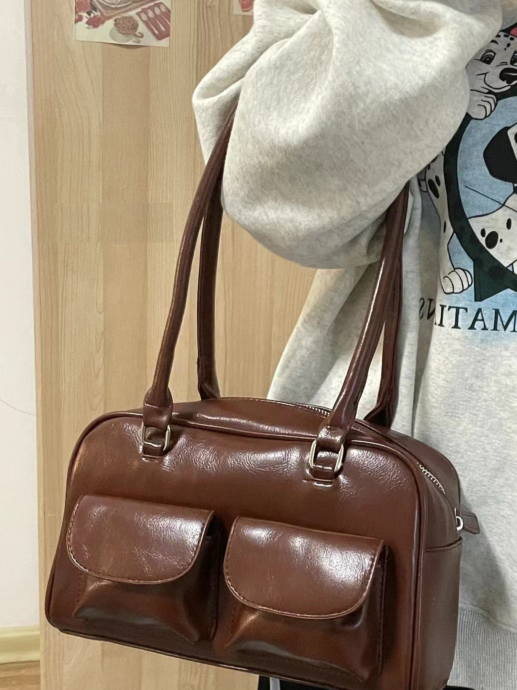 Women's College Style Large Capacity Leisure Class Shoulder Bags