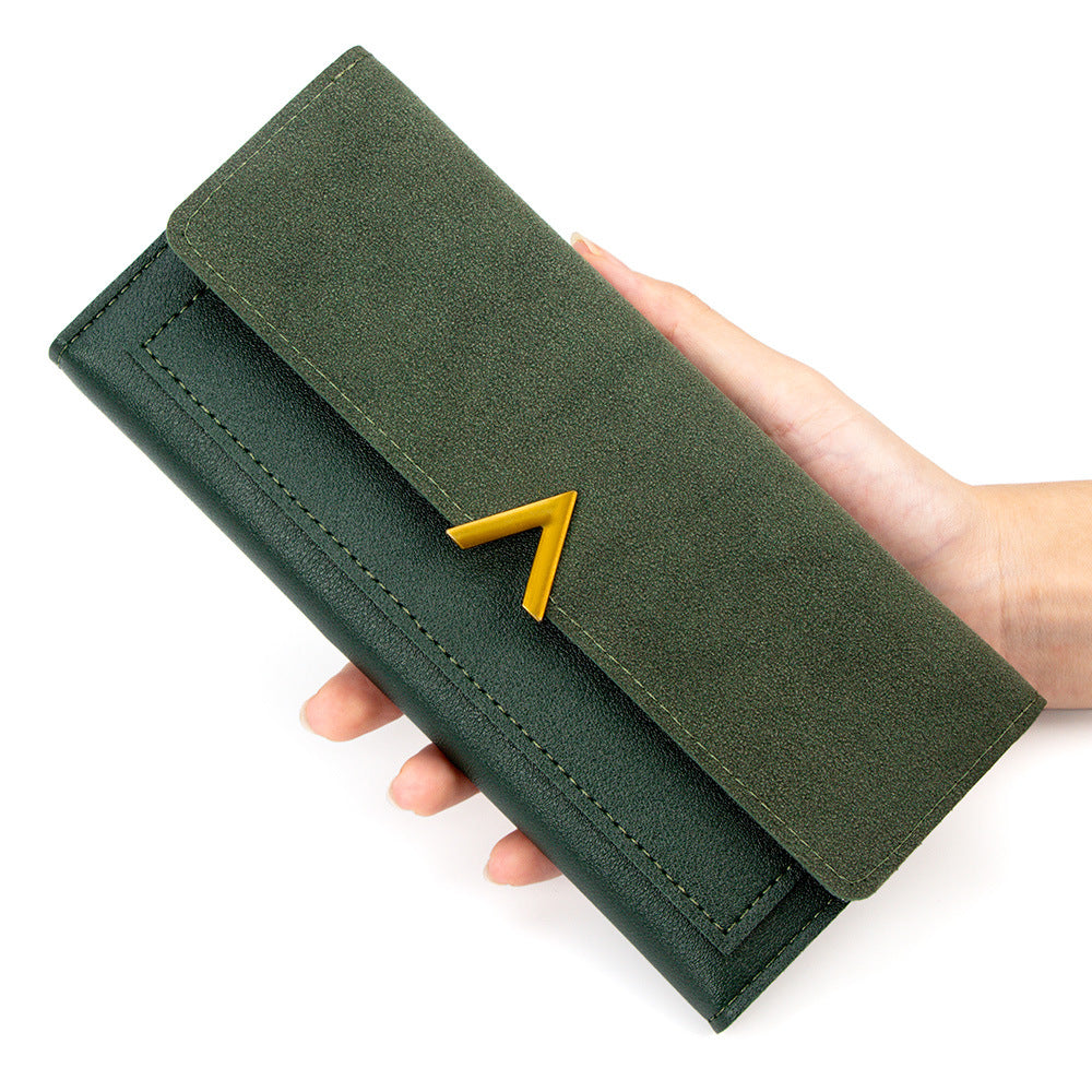 Women's Korean Long Word Three-fold Change Ladies Wallet