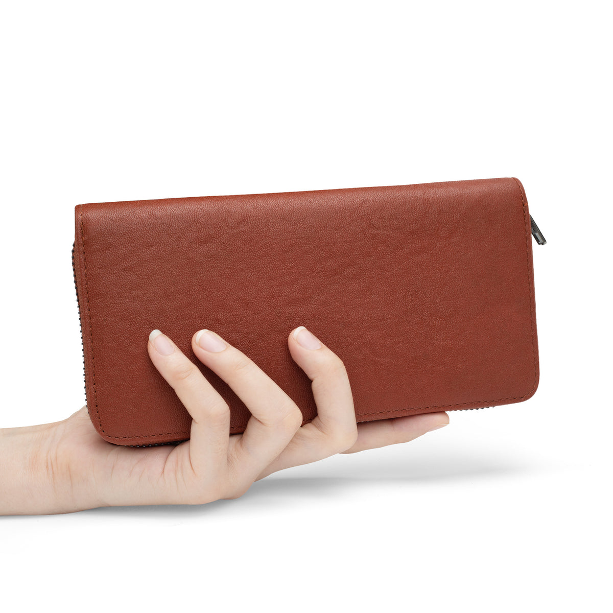 Retro Long Multiple Slots Strap Zipper Handbags