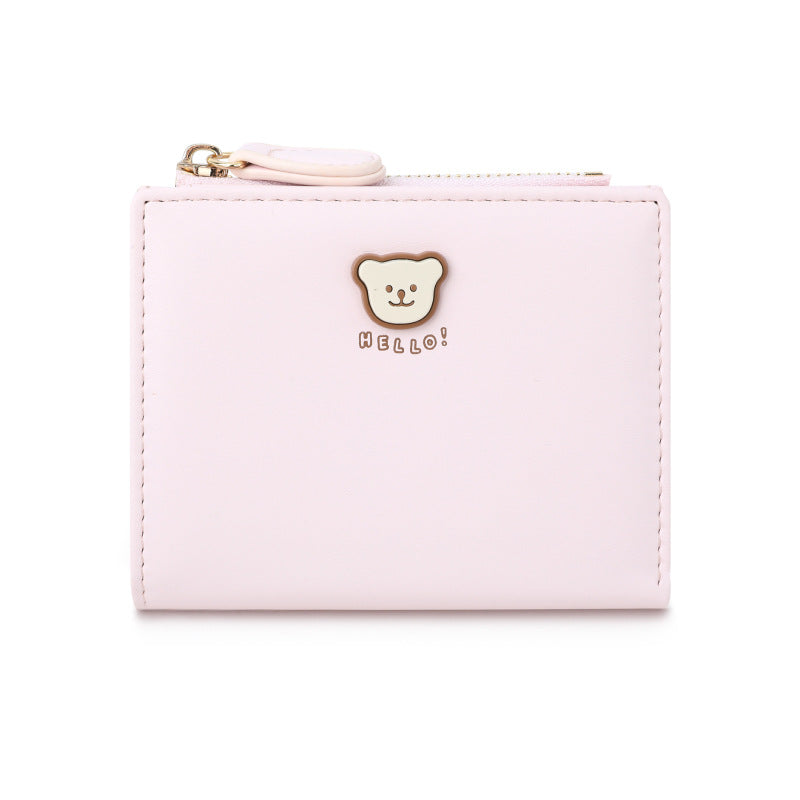 Comfortable Cute Bear Short Design Korean Coin Purses