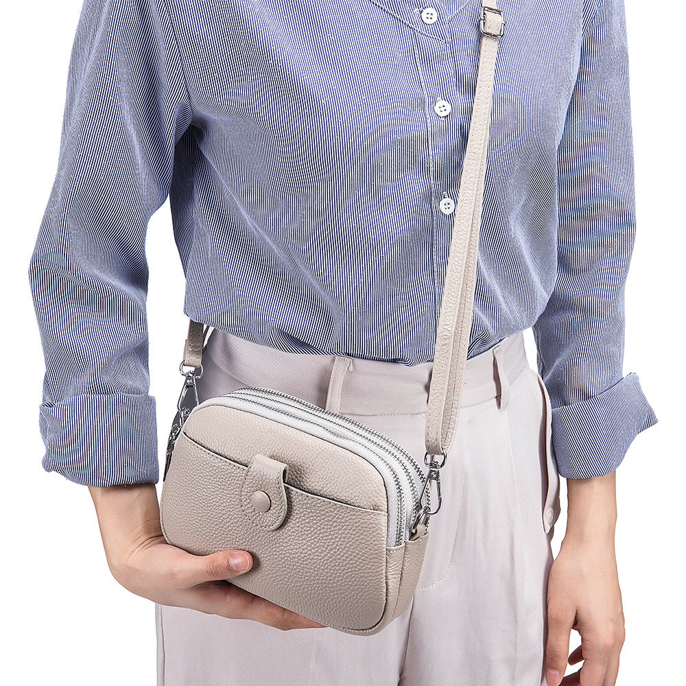 Women's Leather Large Capacity Fashion Mobile Crossbody Bags